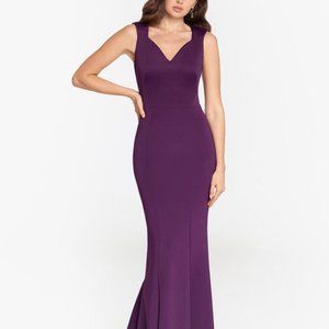 Betsy & Adam Sweetheart Gown Plum Size 14
